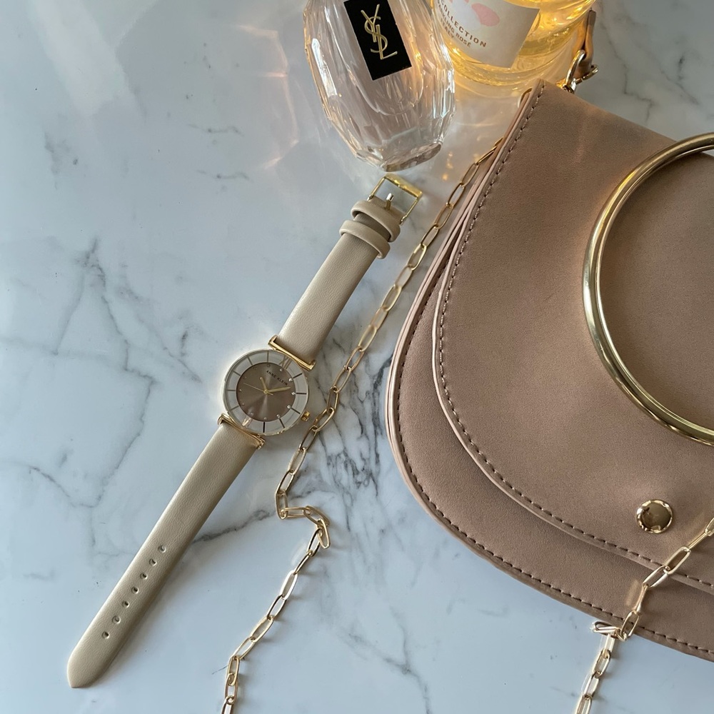 Nude Anne Klein Genuine Leather Watch